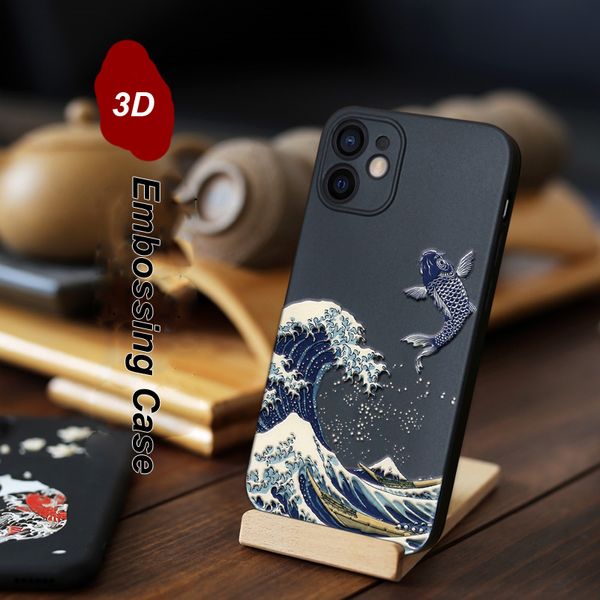 Для iPhone Case Case 12 11 Pro Max Mini XS XR X SE PLUS CASE 3D Сброс Matte Мягкая задняя сторона