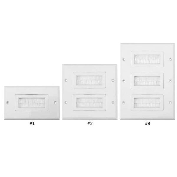 

smart home control anti-dust brush plate panel cable wall port insert cover outlet mount multimedia