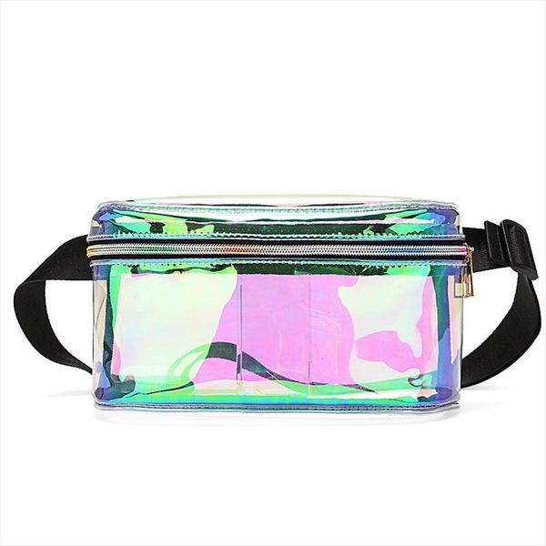 

transparent waist bags women fanny pack pvc packs laser clear holographic belt