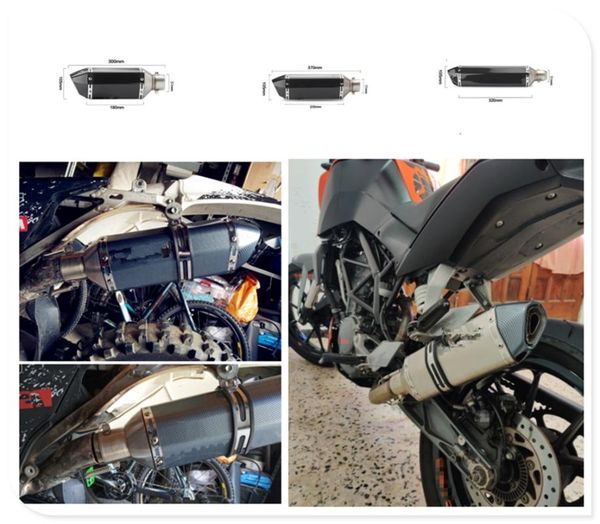 

motorcycle exhaust system 38mm-51mm universal accessories muffler pipe for aprilia etv1000 v4r factory capanord 1200 rally