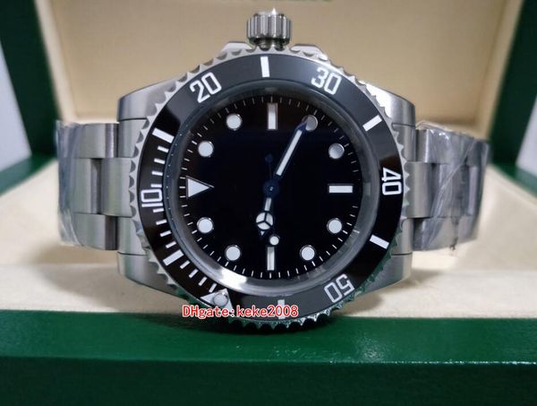 

elling watch 40mm no date 114060 ceramic beze stainless steel asia 2813 movement black mechanical automatic mens luminescent watches box inc, Slivery;brown