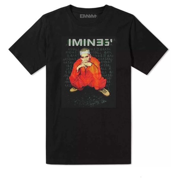 

hip hop eminem t shirt street trend men's short sleeve, White;black