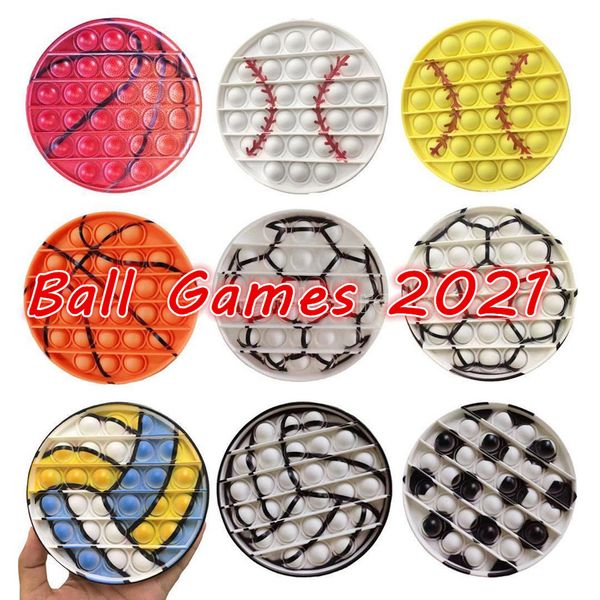 

dhl push fidget toys baseball football volleyball basketball for children kawaii dimple toy kids antistress bubble surprise wholesale