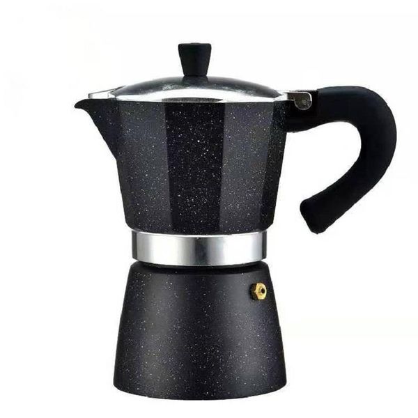 

coffee pots yrp stoveespresso maker black aluminum moka pot machine latte mocha 6 cup percolator barista tools filter