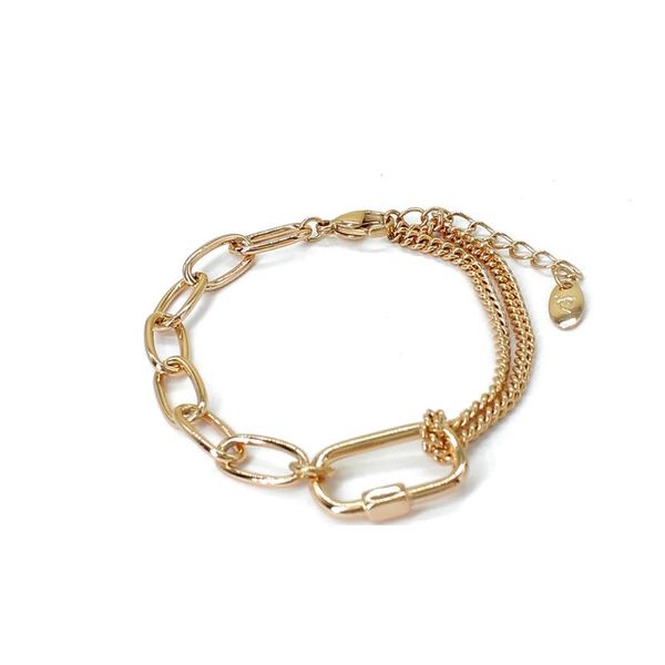 

charm bracelets luxury fashion lock bracelet bangle for women girls punk men link chain christmas party jewelry gifts, Golden;silver