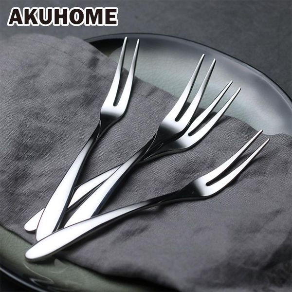 

forks 304 stainless steel fruit fork 2 teeth 15cm length