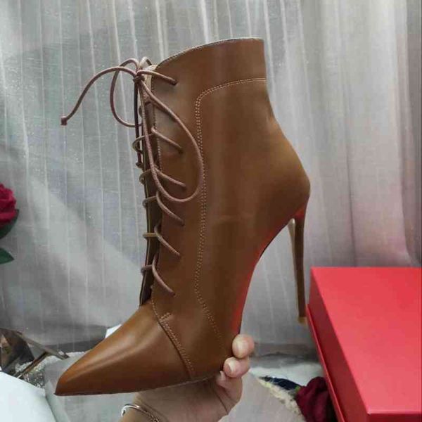 

dress shoes saltos finos apontou toe senhoras sapatos primavera outono moda tornozelo para mulheres botas de couro genuÃ­no feminino 2x1z, Black