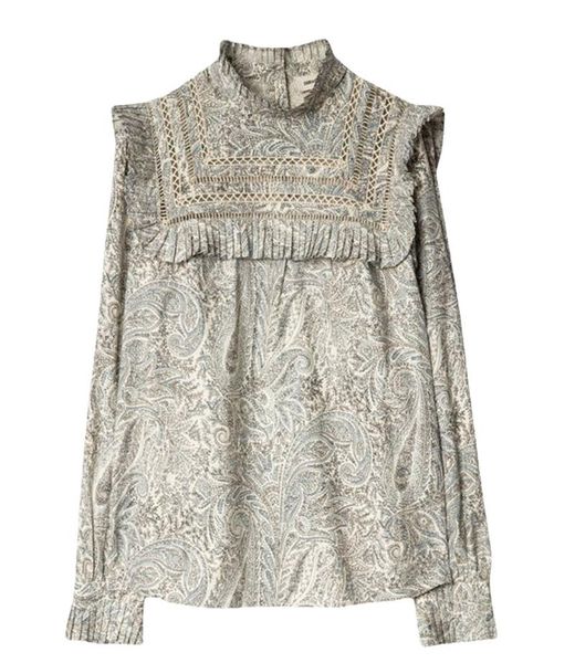 

women's blouses & shirts early autumn french romantic baby shirt retro sweet lace hollow out loose long sleeve cotton, White