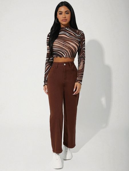 

petite high waist raw hem jeans x9rf#, Blue