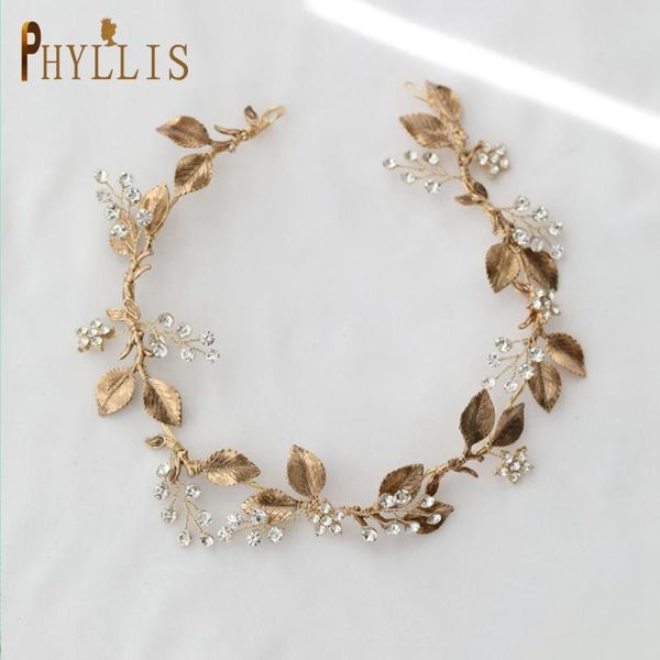 

hair clips & barrettes a232 alloy leaves bride headband golden bridal headpiece designer women tiara crown wedding jewelry headwear, Golden;silver