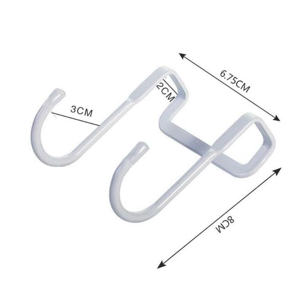 

steel punching cabinet door without trace hook back s-type kitchen hooks coat hanger double t4l7 & rails