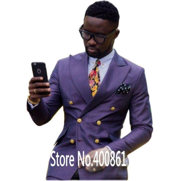 

double breasted purple men's evening dress toast suit prom party clothing fashion groom tuxedos (jacket+pants+tie) w:505 suits & blazer, White;black