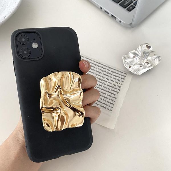 

cell phone mounts & holders ins holder personality simple creative special-shaped retro fold electroplating shrinkable lazy