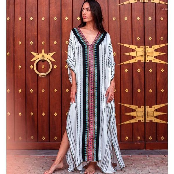 

quick-drying bohemian women summer beach dress swim wear cover up tunic robe kaftan bikini cover-ups pareo q1236 women's swimwear, White;black