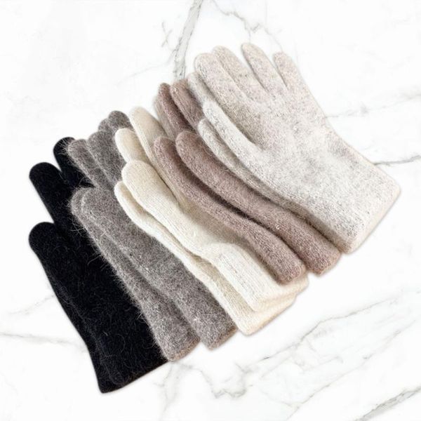 

cycling gloves women's winter cute plush warm riding women womens1, Black