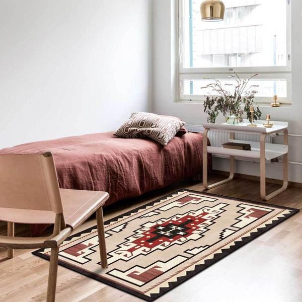 

morocco style living room carpet persian geometric printed decor bedroom bedside area rugs kitchen bathroom non-slip floor mats carpets