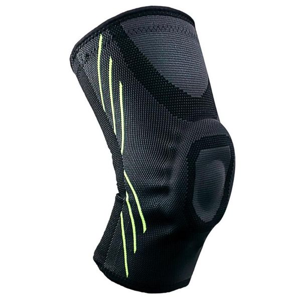 

knee supports silicone pads compression breathable anti-slip kneepads for running basketball football fitness elbow &, Black;gray