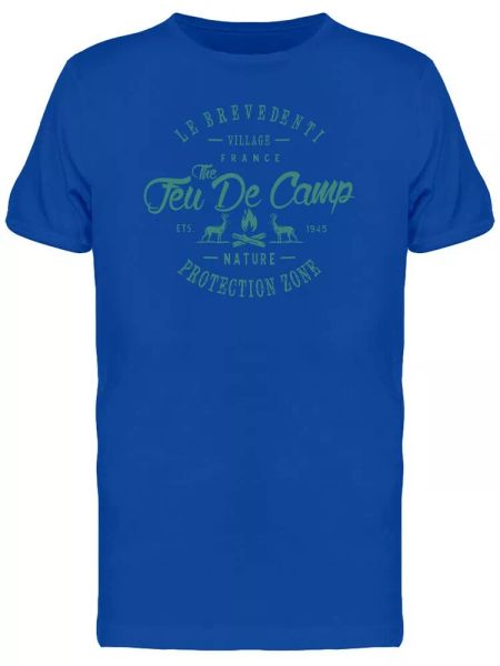 

nature camp deer fire silhouette men's tee -image by shutterstock, White;black