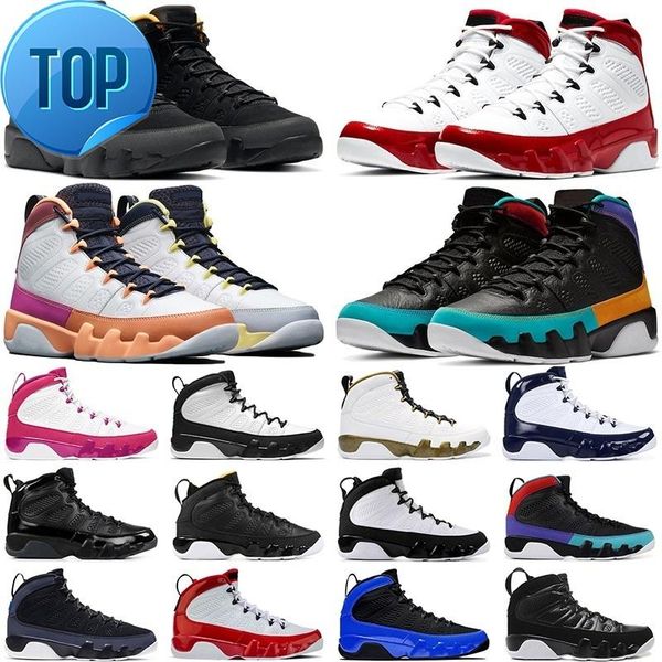 

2022 men basketball shoes 9s jumpman 9 change the world university gold red blue unc bred statue mens trainers sports sneakers q, Black