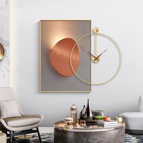 

wall clocks nordic luxury clock large living room 3d painting creative art restaurant dinging home decor po frames picture