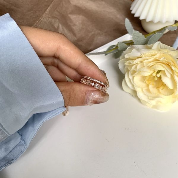 

net red design double-layer hollow with adjustable index finger ring, Black