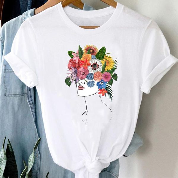 

t-shirts women printing ladies watercolor short sleeve spring summer clothes graphic tshirt lady print female tee t-shirt women's, White