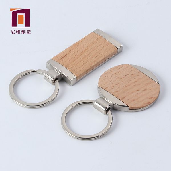 

factory new creative gifts wooden metal keychain