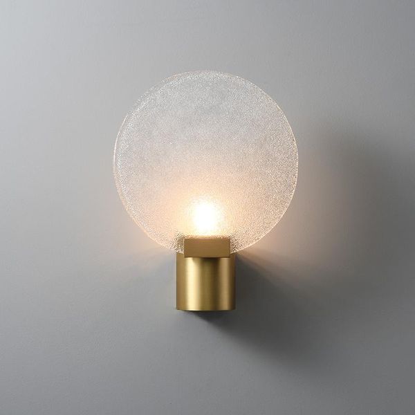 

wall lamps deyidn nordic copper gold lamp round glass sconce light creative for living room stair loft corridor aisle bedroom
