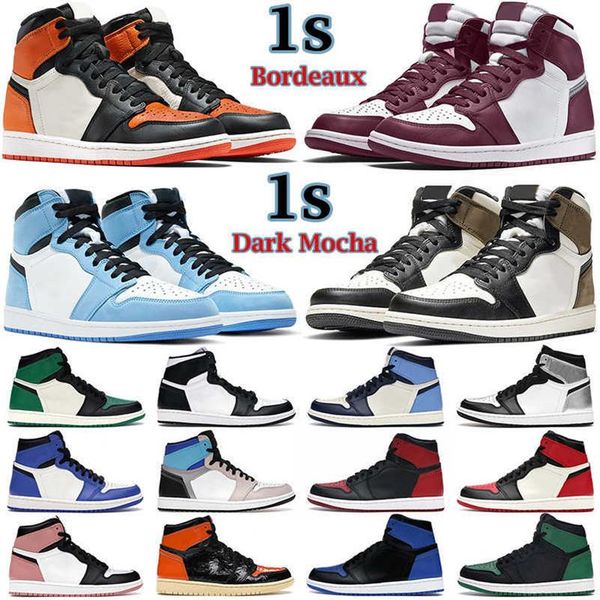 

men women jumpman basketball shoes 1s high og 1 bordeaux prototype electro orange shadow hyper royal university blue cactus jack mensa14