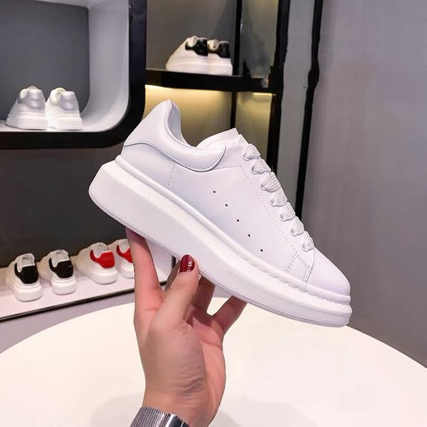 

2022 mens casual shoes womens sneaker fashion chaussures shoe beautiful platform sneakers leather solid colors dress large suede trainers, Black