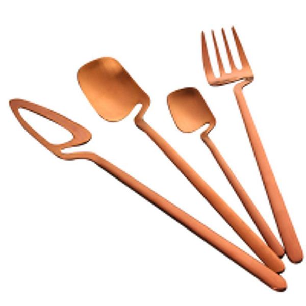 

4pcs stainless steel dessert forks set cake fruit coffee tea spoons kitchen wedding party accessory a1