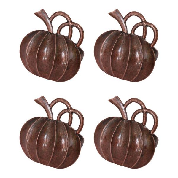 

napkin rings 4pcs vintage alloy pumpkin shape holder harvest theme party