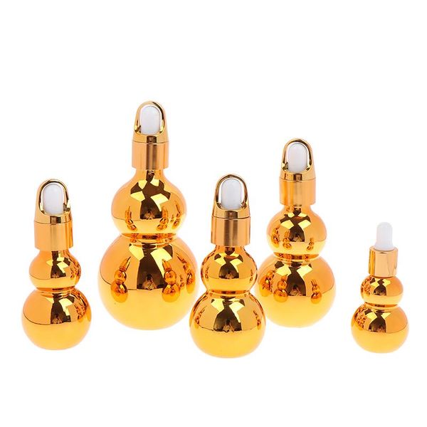 

storage bottles & jars gourd shaped glass with oil dropper travel dispensers for makeup liquid 10/20/30/50/100ml