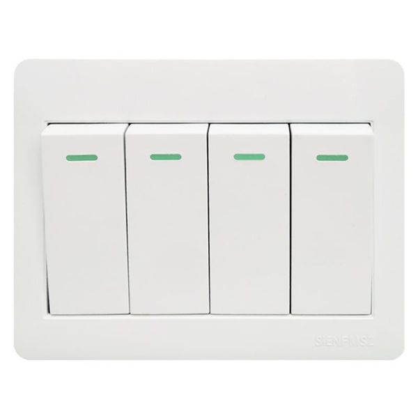 

smart home control 4 gang 1 way 2 surface mounted switch single open wire double socket power