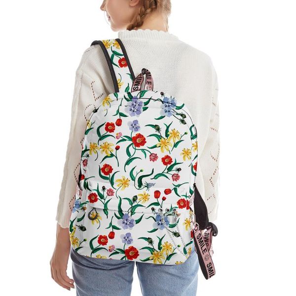 

backpack fashion school bags boys girls beautiful flowers travel bag 3d print oxford waterproof notebook multifunction shoulder backpacks