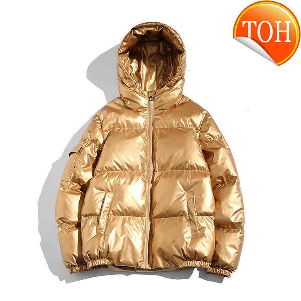 

men winter jacket thick snow parka overcoat white duck down wind breaker coat a153, Black