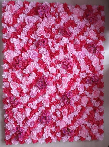 

60x40cm artificial flower wall diy party wedding decoration background panels silk rose mats backdrop decorative flowers & wreaths