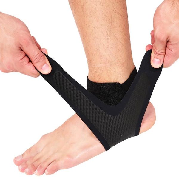 

1pcs sport ankle brace protector thin breathable compression sprain feet support wrap protection for right / left foot3, Blue;black