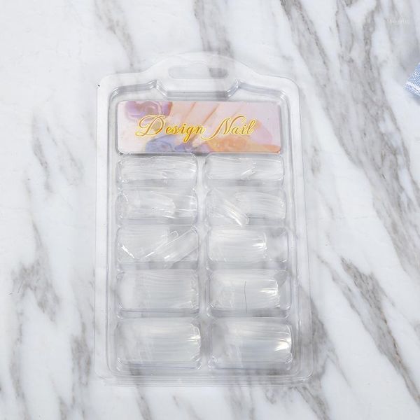 

clear french fake nail tips full cover acrylic artificial false nails gel art half salon diy manicure extension1, Red;gold