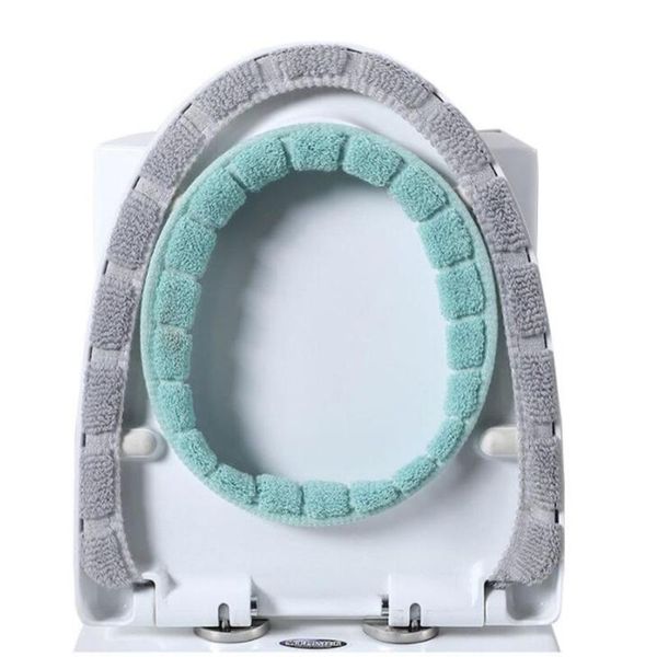 

toilet seat covers winter with handle o-shaped washable cushion pad closestool mat cover