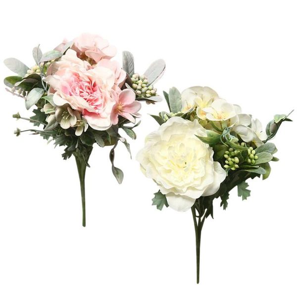 

artificial flower fake plastic rose plants greenery for home wedding decoration party decorative flowers & wreaths