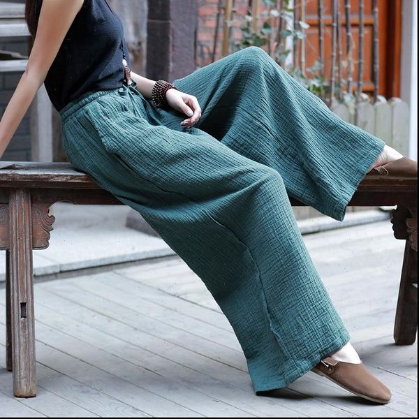 

womens pants summer women fashion loose casual trousers,comfortable vintage cotton linen pants,plus size 6xl 7xl wide leg, Black;white