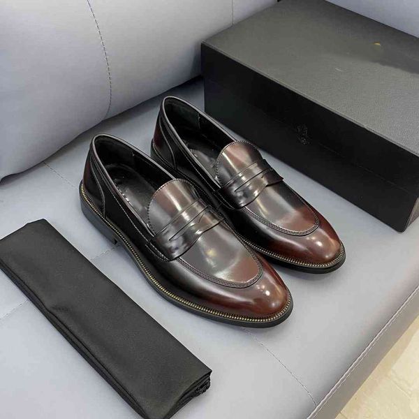 

luxury designer men casual shoes authentic metal trample lazy dress shoe buckle shoes mens high gang [with box] au38, Black