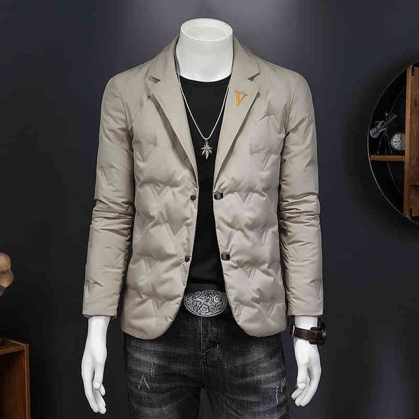 

Men's Wool & Blends winter men's suit 90 white duck down jacket 9OTL, Black