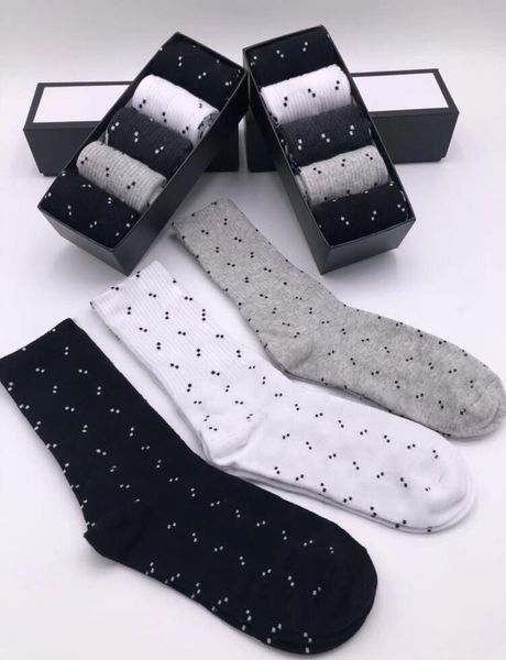 21SS meias luxuosas para homens e mulheres meias esportivas 100% algodão atacado casal 5 pares com caixa