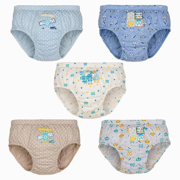 

panties 5pcs/lot big boys girls briefs robot cartoon designs underwears children cotton short kids school majtki, Camo