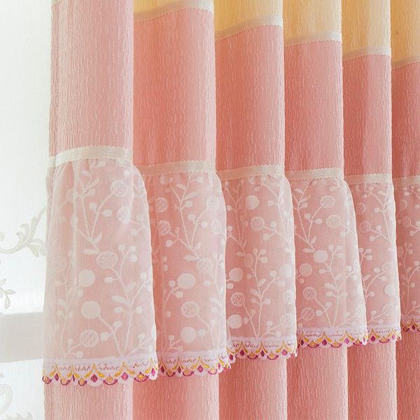 

european idyllic style embroidery shading curtains for living dining room bedroom translucidus french window curtain & drapes
