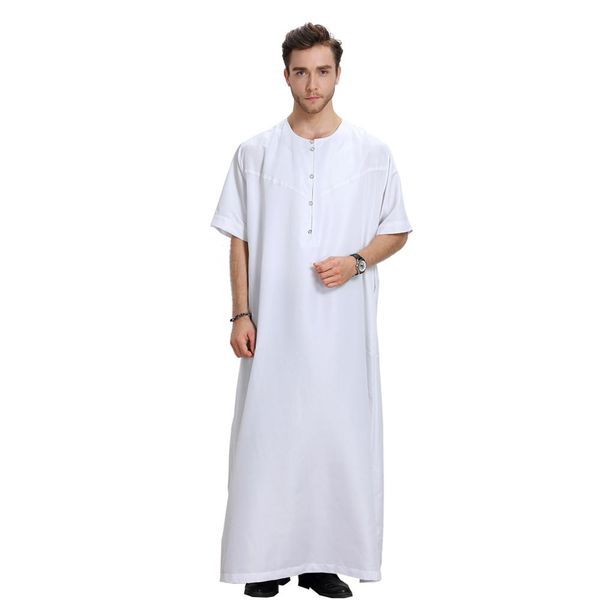 

Summer Abayas Eid Musulman De Mode Homme Man Abaya Muslim Dress Robe Saudi Arabia Kleding Mannen Kaftan Oman Islam ClothingPlus size clothes