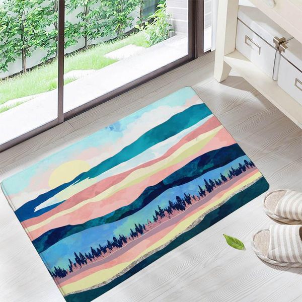 

bath mats sunset and mountain floor doormats living rooms anti-slip carpet for home balcony bedroom kitchen bathroom rug entrance door mat