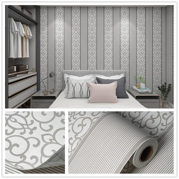 

wallpapers damask flocking non woven 3d wallpaper european style self adhesive for home decoration living room bedroom wall decor